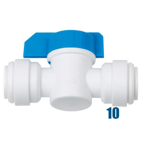 Hydro-Logic QC Inline Shut Off Valve 3/8 in: 10 pack