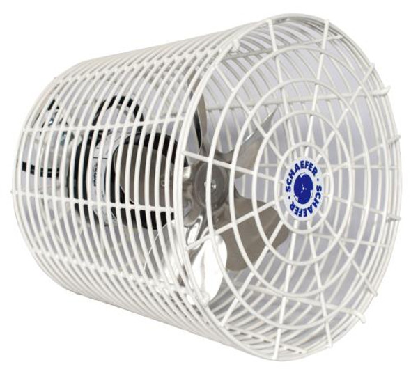 Schaefer Versa-Kool Circulation Fan 8 in w/ Tapered Guards Cord & Mount - 450 CFM