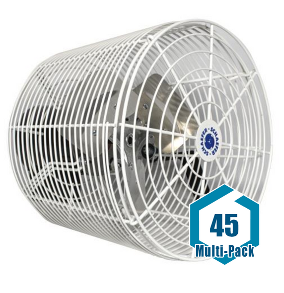 Schaefer Versa-Kool Circulation Fan 12 in w/ Tapered Guards, Cord & Mount - 1470 CFM: 45 pack