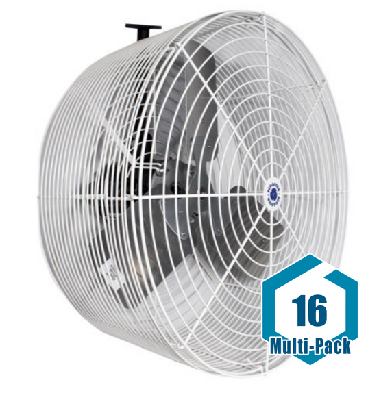 Schaefer Versa-Kool Circulation Fan 24 in w/ Tapered Guards, Cord & Mount - 7860 CFM: 16 pack