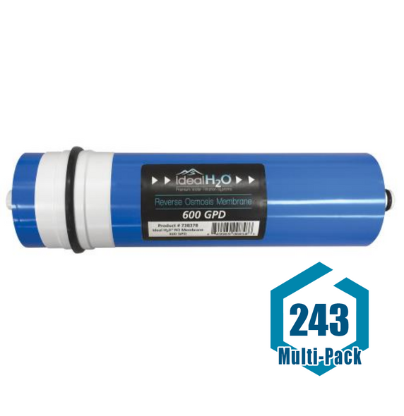 Ideal H20 RO Membrane - 600 GPD: 243 pack