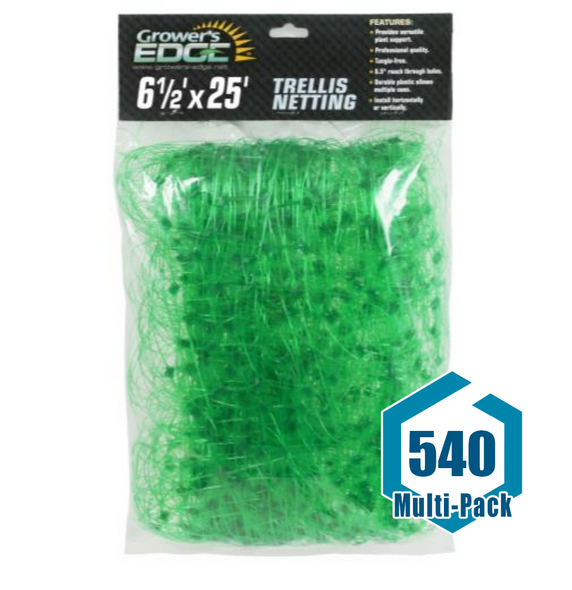 Grower's Edge Green Trellis Netting 6.5 ft x 25 ft : 540 pack