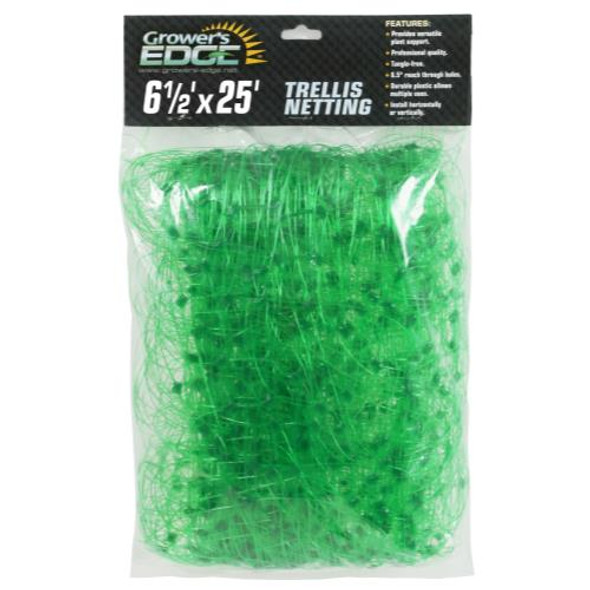 Grower's Edge Green Trellis Netting 6.5 ft x 25 ft (24/Cs)