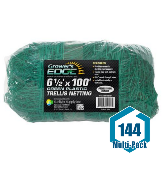 Grower's Edge Green Trellis Netting 6.5 ft x 100 ft : 144 pack