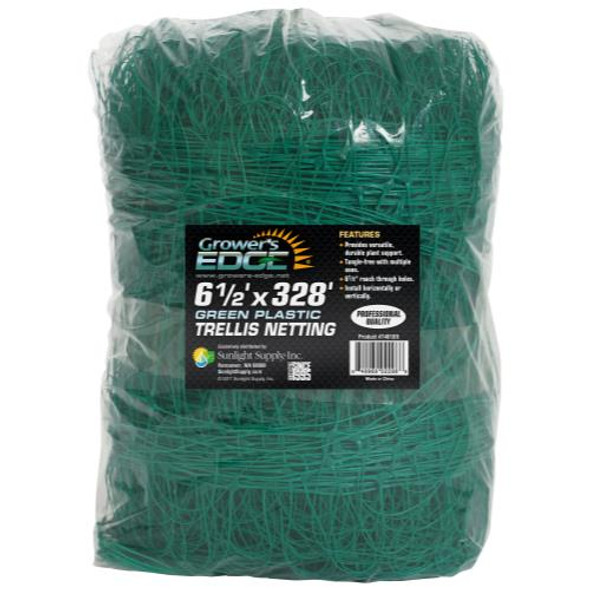 Grower's Edge Green Trellis Netting 6.5 ft x 328 ft (6/Cs)