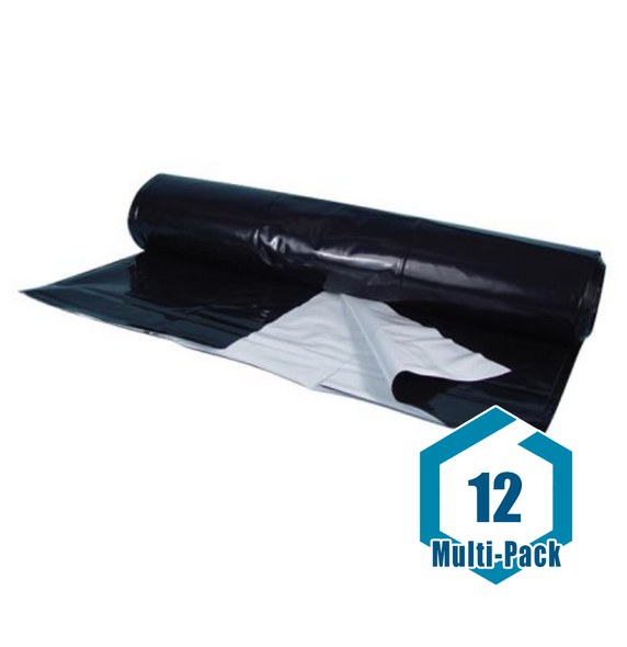 Berry Plastics Black/White Poly Sheeting Commercial Size - 5 mil 50 ft x 150 ft: 12 pack