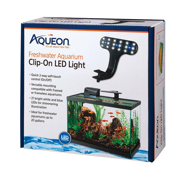 Aqueon Freshwater Aquarium LED Clip-On Light 20gal