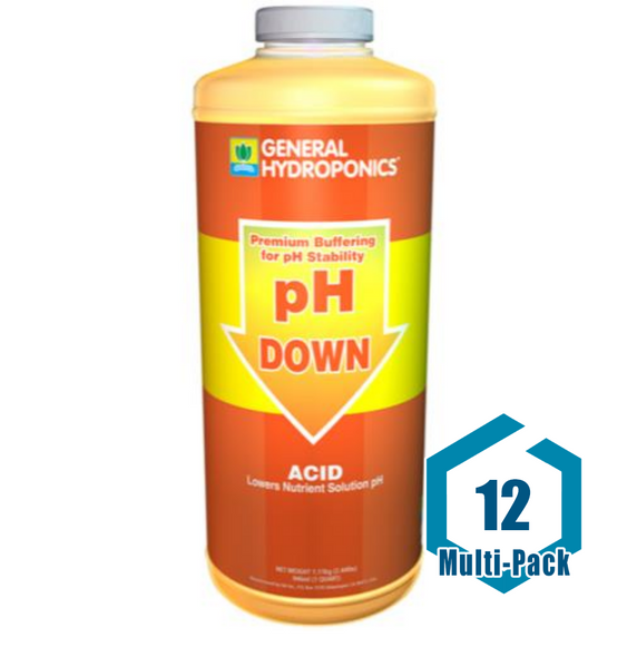 GH pH Down Liquid Quart: 12 pack