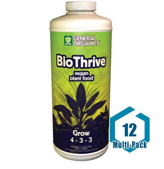 GH General Organics BioThrive Grow Quart: 12 pack