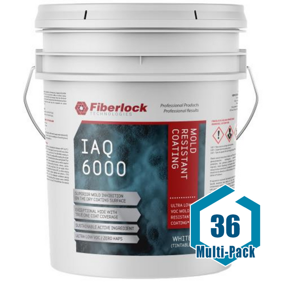 FIBERLOCK IAQ6000 LOW VOC MOLD COAT 5GAL: 36 pack