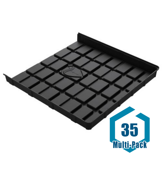 Botanicare 4'Wx4'L Black ABS End Tray: 35 pack