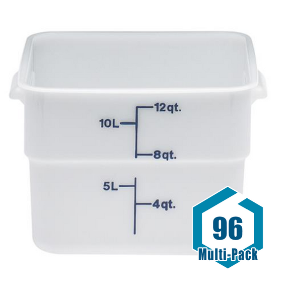 Cambro Square Food Container 12 Quart: 96 pack