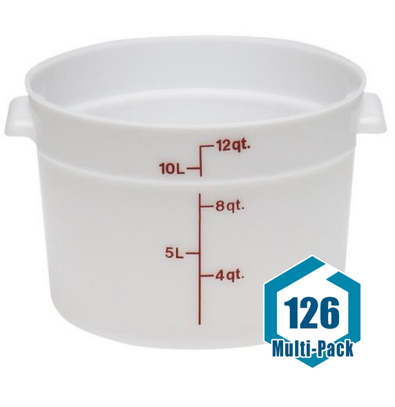 Cambro Round Food Container 12 Quart: 126 pack