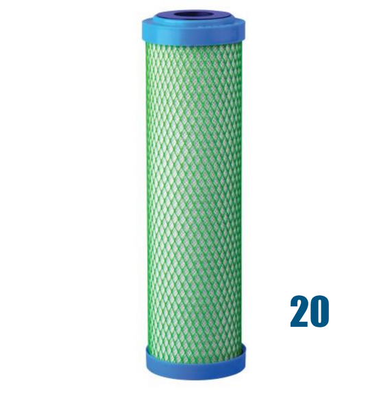 Hydro-Logic Stealth RO/Small Boy Green - Coconut Carbon Filter: 20 pack