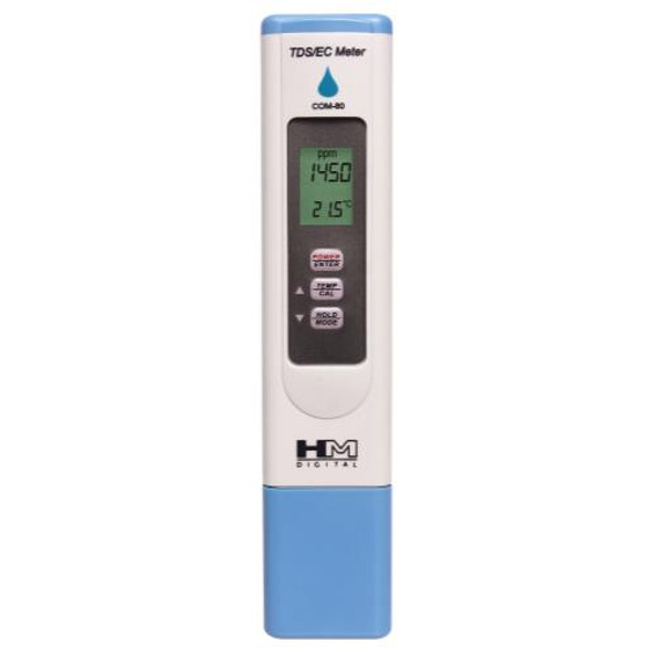 HM Digital Water Resistant Ec/TDS Meter w/ Temperature in C/F Hydrotester (Model COM-80)