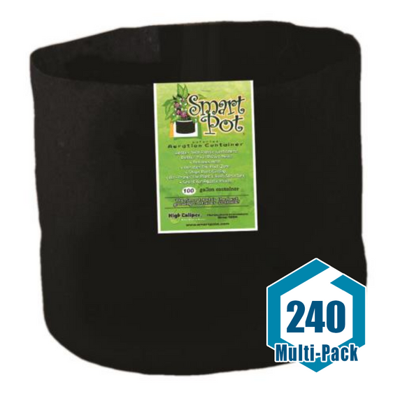 Smart Pot Black 100 Gallon: 240 pack