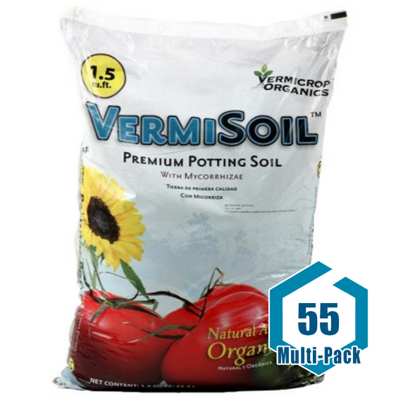 Vermicrop VermiSoil Premium Potting Soil 1.5 cu ft (55/Plt): 55 pack