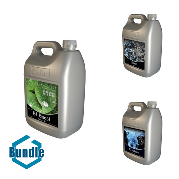 CYCO B1 Boost 5 Liter bundled with CYCO Silica 5 Liter bundled with CYCO Kleanse 5 Liter