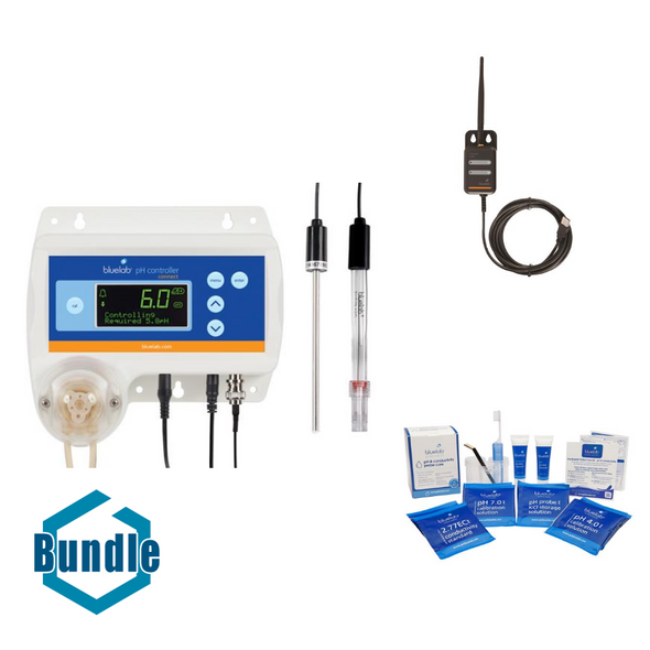 Bluelab pH Controller - Connect bundled with Bluelab Connect Stick bundled with Bluelab Probe Care pH & Conductivity