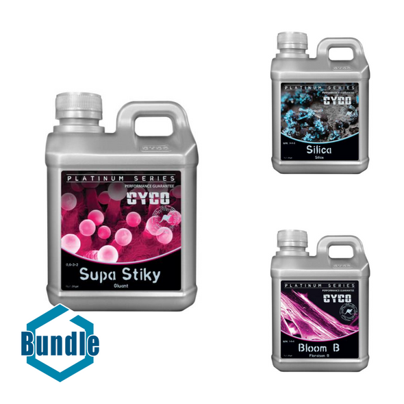 CYCO Supa Stiky 1 Liter bundled with CYCO Silica 1 Liter bundled with CYCO Bloom B 1 Liter