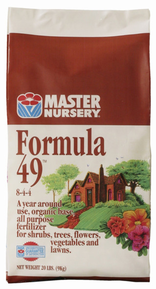 Master Nursery Formula 49 All Purpose Fertilizer Organic Granules 8-4-4 - 20 lb