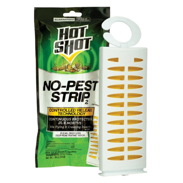 Hot Shot No-Pest Strip Kills Flying & Crawling Insects - 2.29 oz