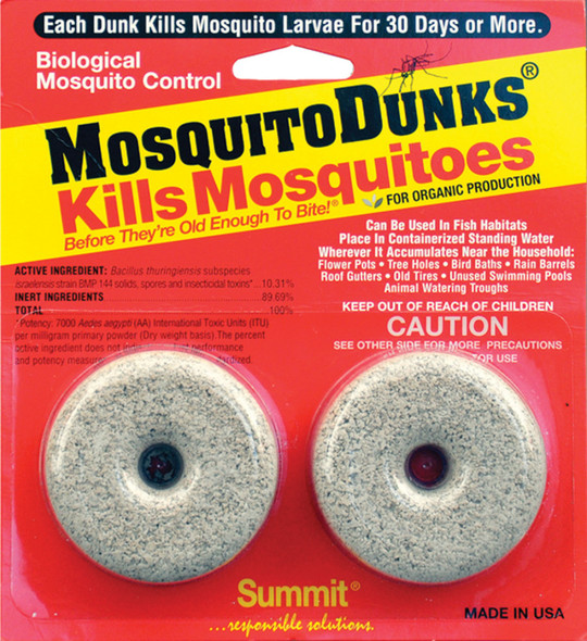Summit Mosquito Dunks Kills Mosquitoes Organic - 2 pk