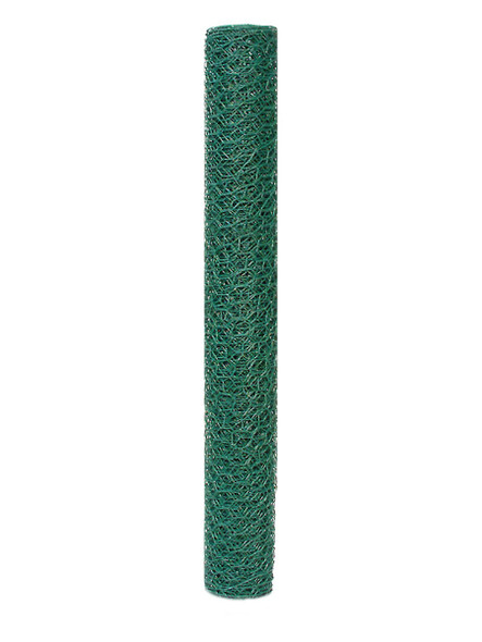 Garden Zone 20-gauge 1-inch Green Vinyl Hex Netting 36inx25ft  100050532