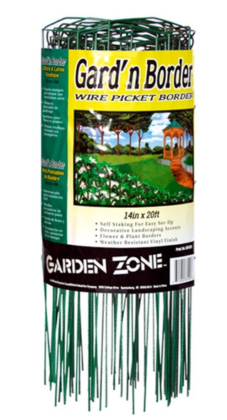 Garden Zone Gard'n Border Wire Picket Border - 14In X 20 ft
