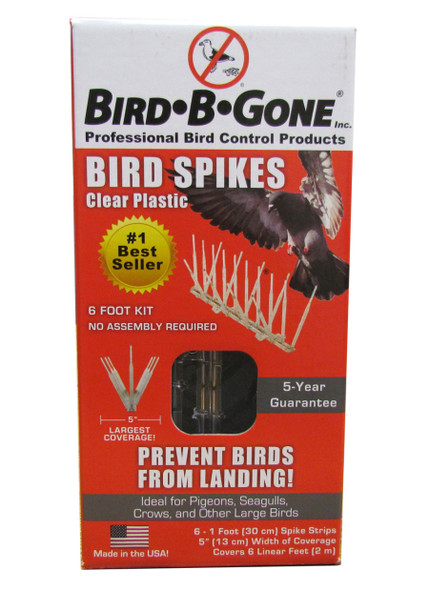 Bird-B-Gone Plastic Bird Spikes - 6 ft