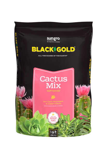 Black Gold Cactus Mix For Cacti Succulent Desert Plants - 0.07-0.0-0.0, 1Cuft