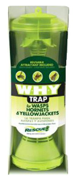 RESCUE Reusable WHY Trap for Wasps Hornets & Yellowjackets - Bulk, 8ea