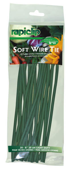 Luster Leaf Rapiclip Soft Wire Twist Tie Light Duty - 20 pk, 8 in