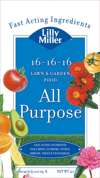 Lilly Miller All Purpose Lawn & Garden Food 16-16-16 - 40 lb