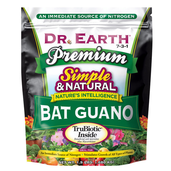 Dr. Earth Premium Bat Guano 7-3-1 - 1.5 lb