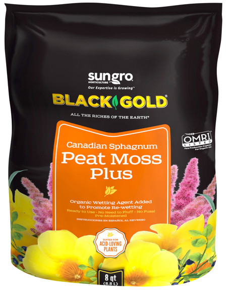 Black Gold Peat Moss Plus Canadian Sphagnum - 8 qt