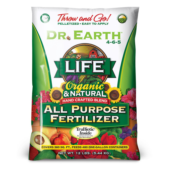 Dr. Earth Life All Purpose Pelletized Fertilizer 4-6-5 - 12 lb
