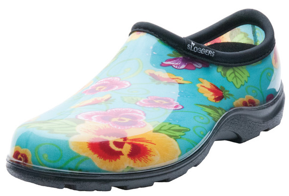 Sloggers Women's Garden Shoe Turquoise Pansy 1ea/Size 8