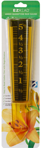 E-Z Read Magnifying Rain Gauge - Amber, 10ea