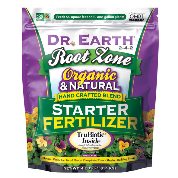 Dr. Earth Root Zone Premium Starter Fertilizer 2-4-2 - 4 lb