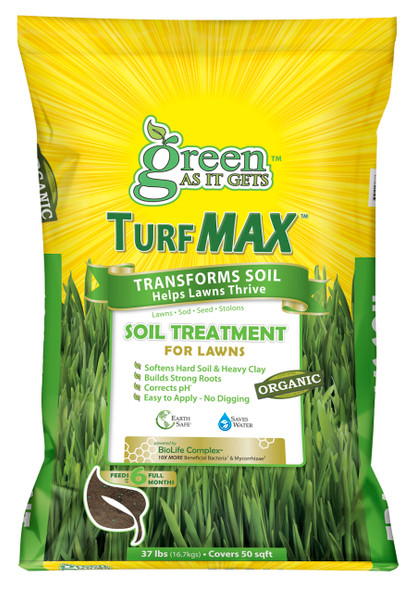 Green As It Gets TurfMAX Soil Treatment for Lawns - 37 lb