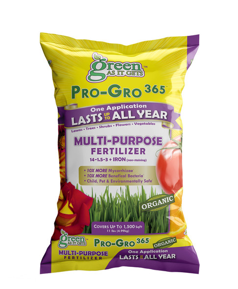 Green As It Gets Pro-Gro365 12 Month Multi-Purpose Fertilizer - 1500Sqft, 11 lb