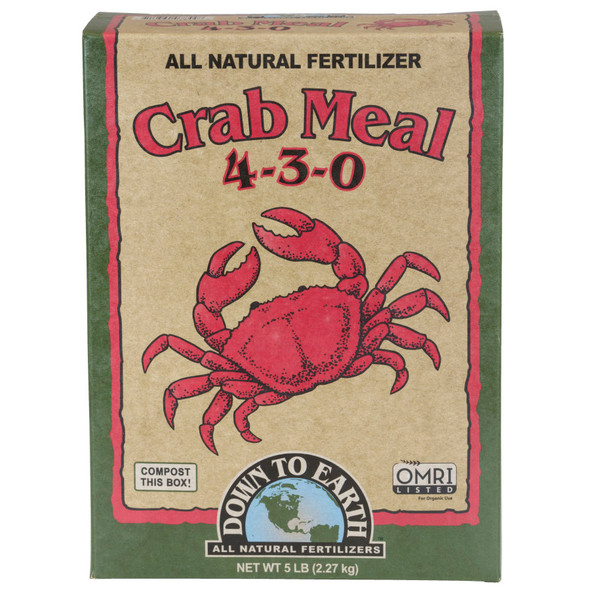 Down To Earth Crab Meal Natural Fertilizer 4-3-0 OMRI - 5 lb