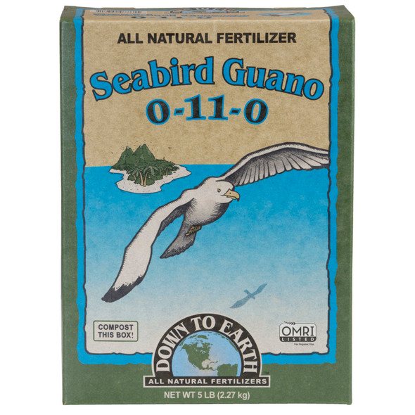 Down To Earth Seabird Guano All Natural Fertilizer 0-11-0 - 5 lb