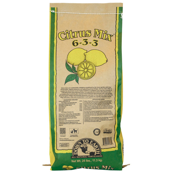 Down To Earth Citrus Mix Natural Fertilizer 6-3-3 OMRI - 15 lb