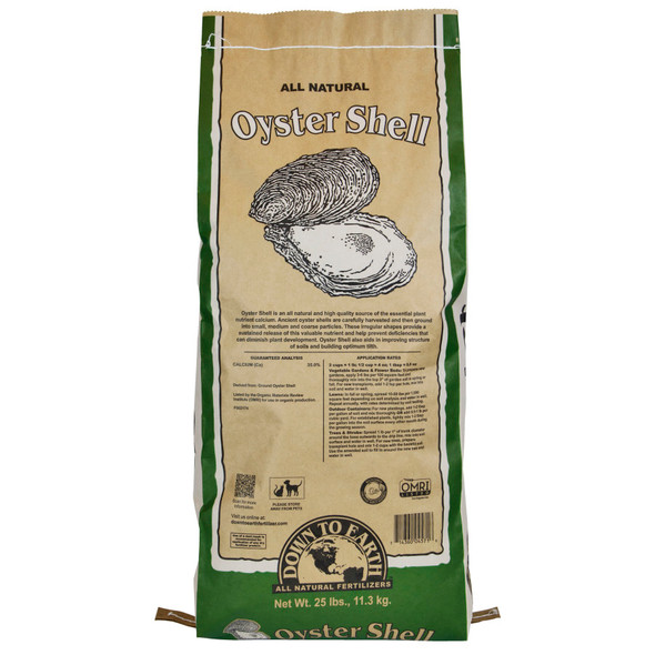 Down To Earth Oyster Shell All Natural OMRI - 25 lb