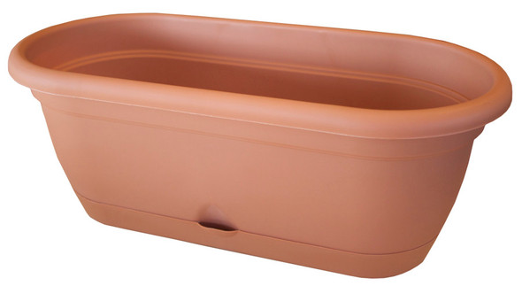 Bloem Lucca Window Box Planter - 18 in - Terra Cotta