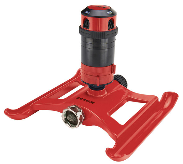 Dramm 4-Pattern Gear Sprinkler On Sled Base - Red