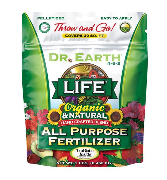 Dr. Earth Life All Purpose Pelletized Fertilizer 4-6-5 - 1 lb