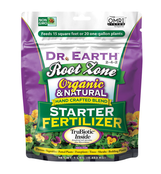 Dr. Earth Root Zone Premium Starter Fertilizer 2-4-2 - 1 lb